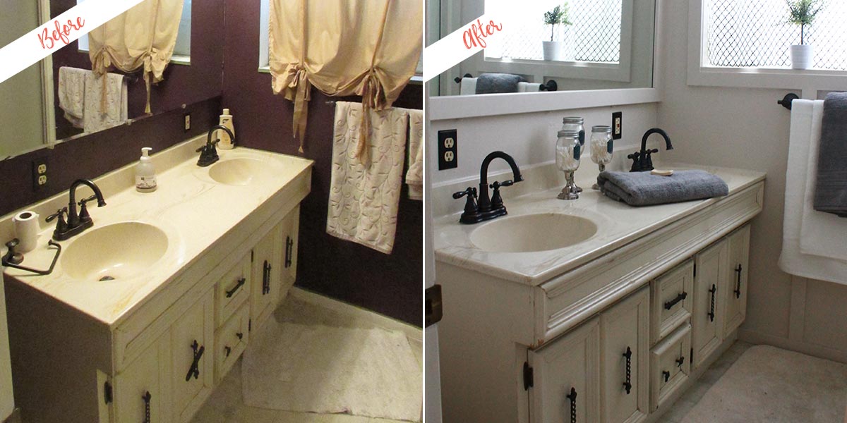 Modern Cottage Style Repainted Bathroom With Board And Batten