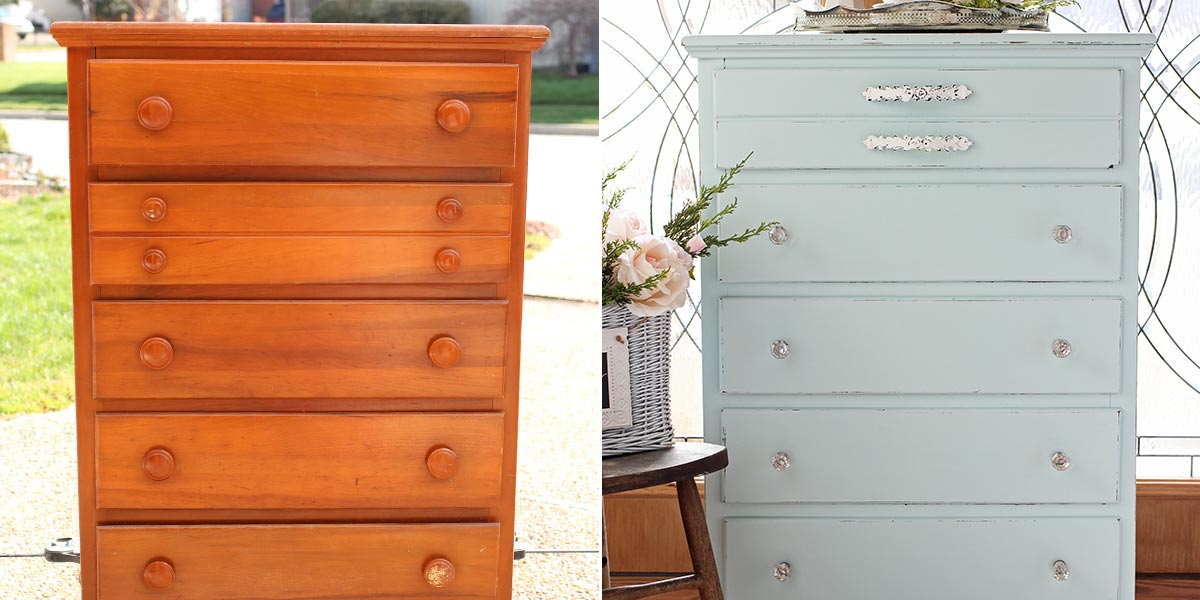 Before and After Bedroom Dresser