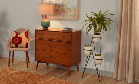 Stained dresser table.