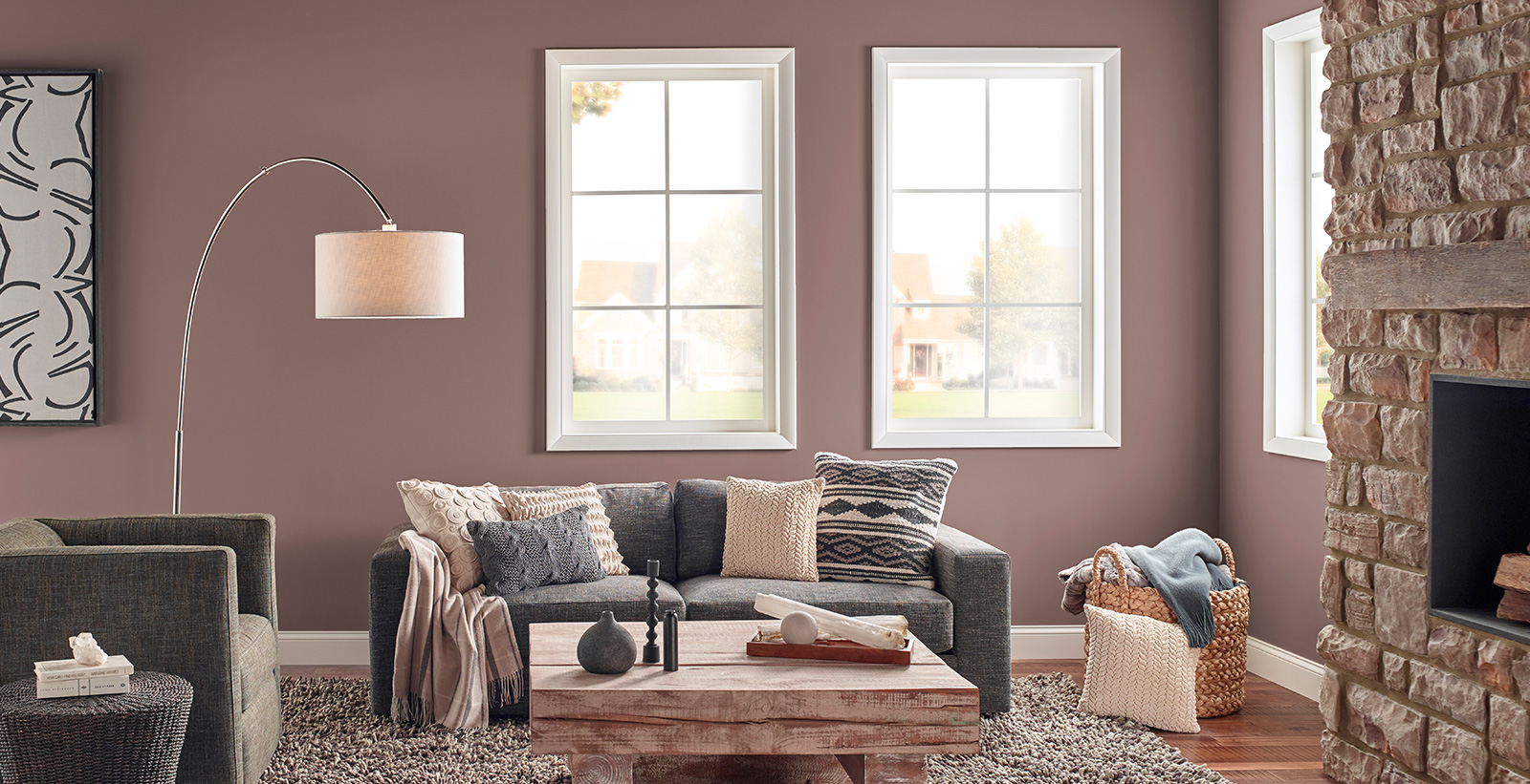 Rustic Chic Living Room | Purple Living Room Gallery | Behr Canada