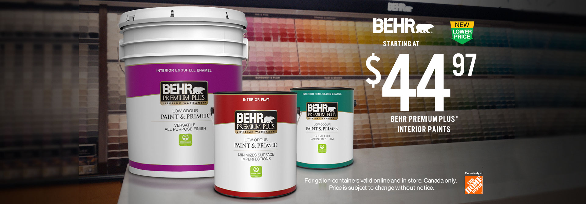 New Lower Price featuring Premium Plus Interior Paints