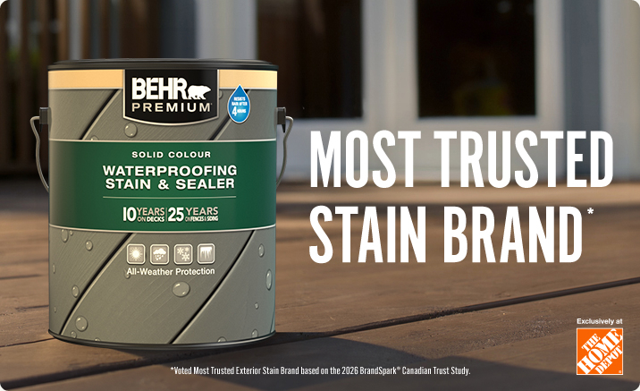 Behr Premium Exterior Stain on a wood deck