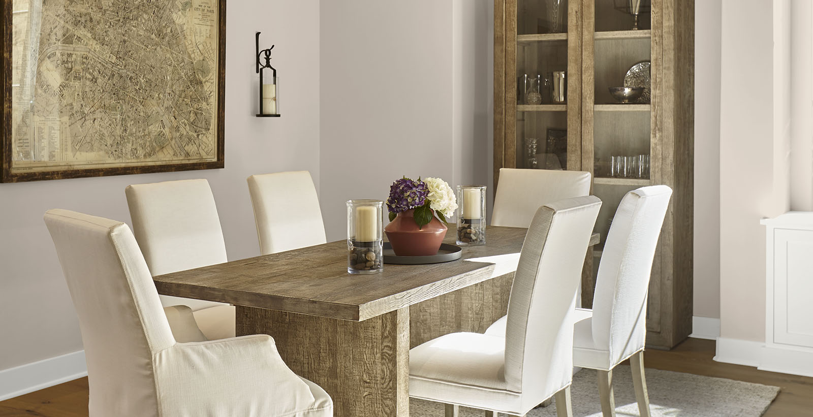 brown casual relaxed & serene dining room