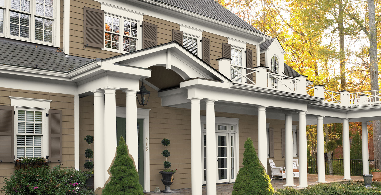 warm expansive estate home exterior