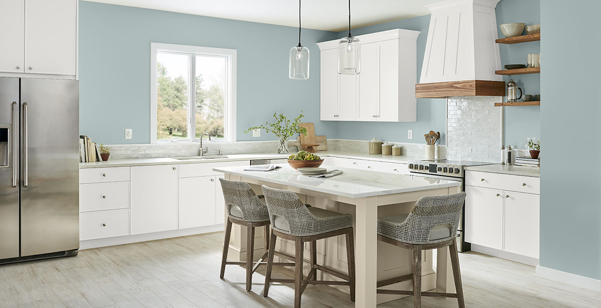 blue classic cozy & inviting kitchen