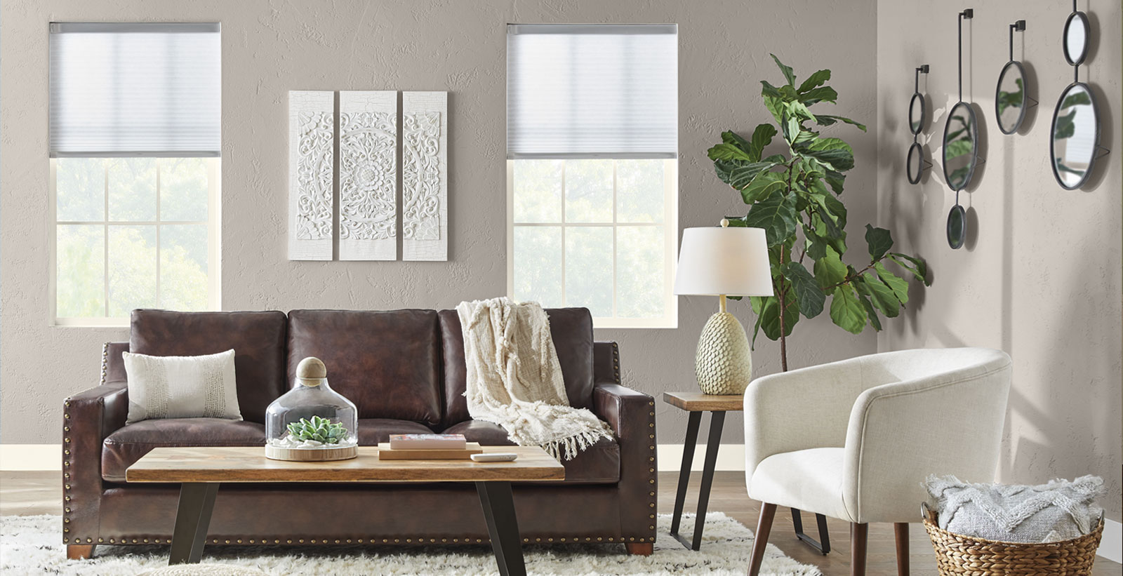 grey eclectic cozy & inviting living room