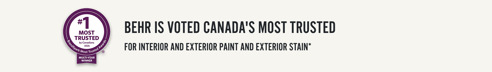 Most Trusted Brand badge 2026