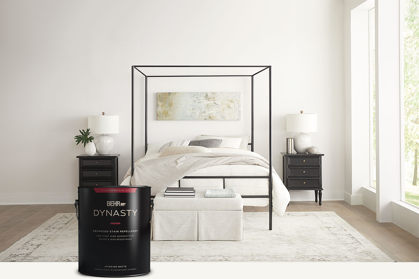bedroom painted white mobile