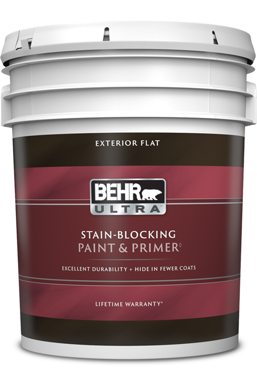 5 gal pail of Behr Ultra Exterior paint, flat