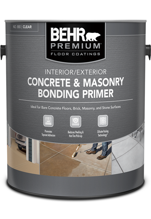 Can of Behr Premium Concrete and Masonry Bonding Primer