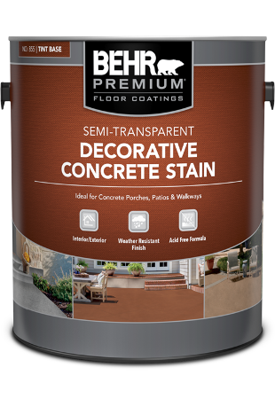 Semi-Transparent Decorative Concrete Stain, BEHR PREMIUM®