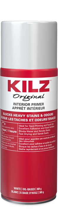 Aerosol can of Kilz Original Primer