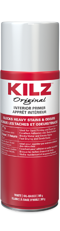 Aerosol can of Kilz Original Primer