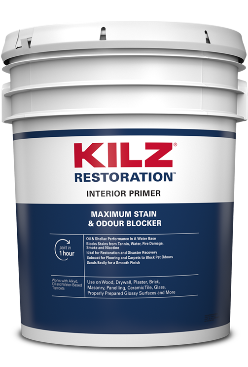 Bucket of Kilz Restoration Primer