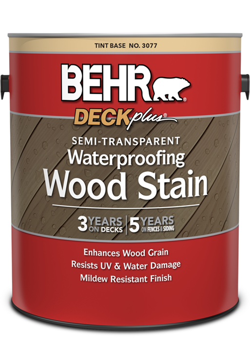 Semi-Transparent Waterproofing Wood Stain, BEHR® DECKplus®