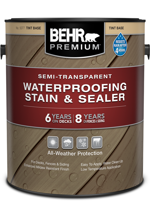 Semi-Transparent Waterproofing Wood Stain & Sealer, BEHR PREMIUM®