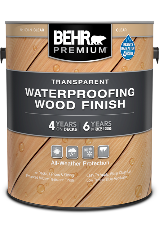 Transparent Waterproofing Wood Finish, BEHR PREMIUM®