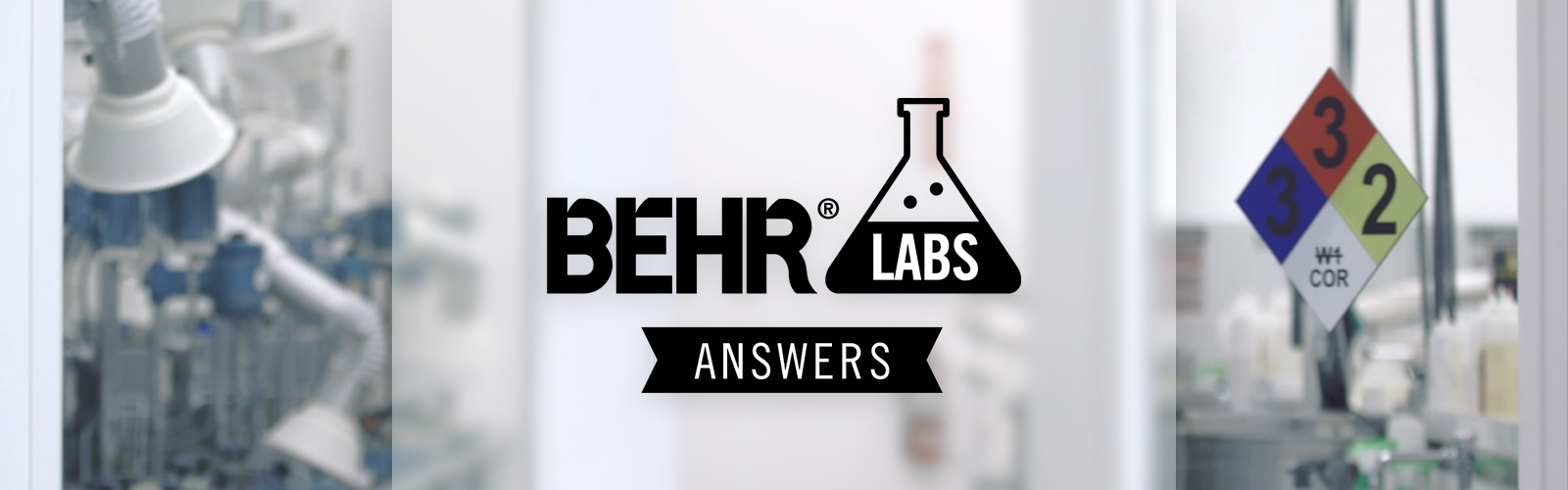 Desktop view of an image of a laboratory with a title BEHR LABS