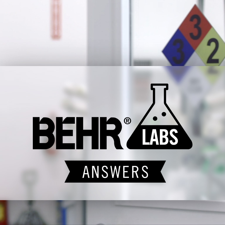 An  image of a laboratory with a title BEHR LABS