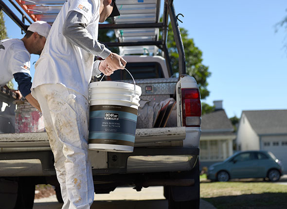 Painters unloading Ultra Exterior