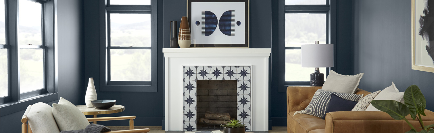 Blue living room