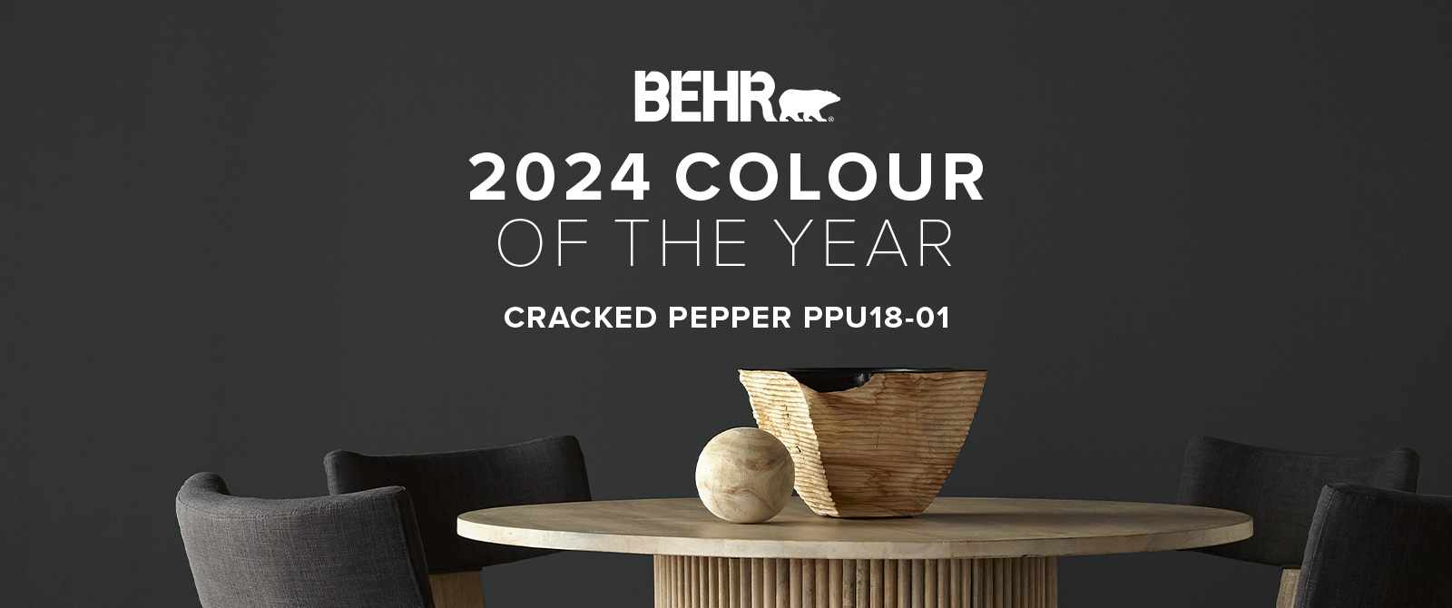 NEW BEHR 2024 Colour of the Year - Cracked Pepper