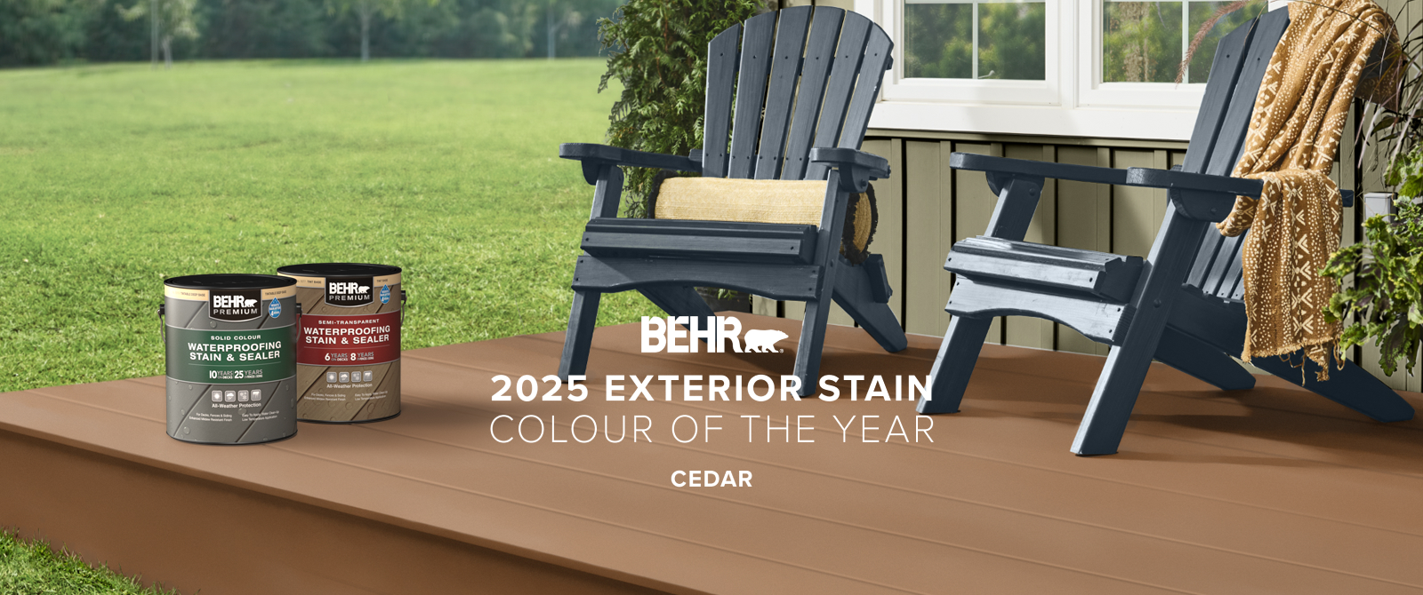 Learn more about BEHR 2025 Exterior Colour of the Year - Cedar