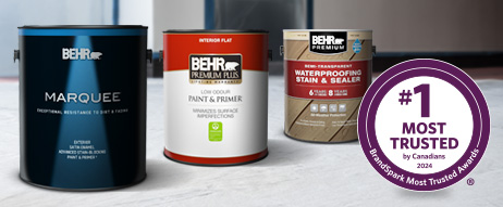 BEHR is voted Most Trusted for Interior and Exterior Paint and Exterior Stain