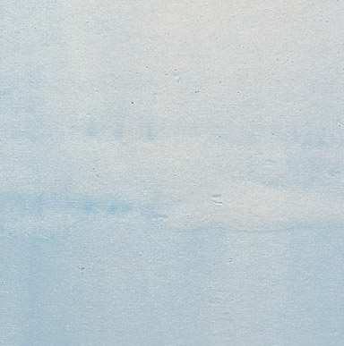 Close up image of a surface with the appearance of a denser colour of higher gloss where wet and dry layers overlap.