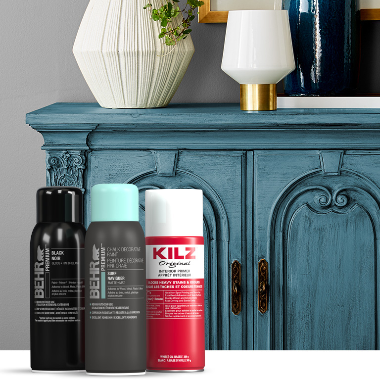 Behr Interior Aerosol products landing page mobile view image