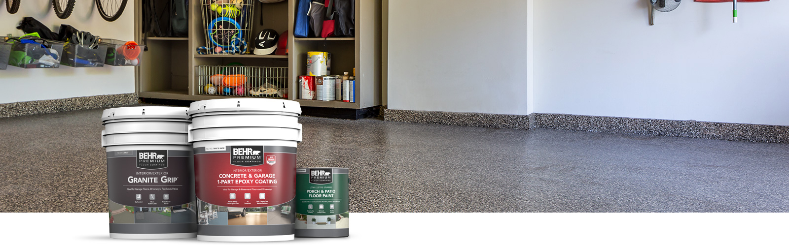 Behr Pro exterior floor products landing page desktop image.