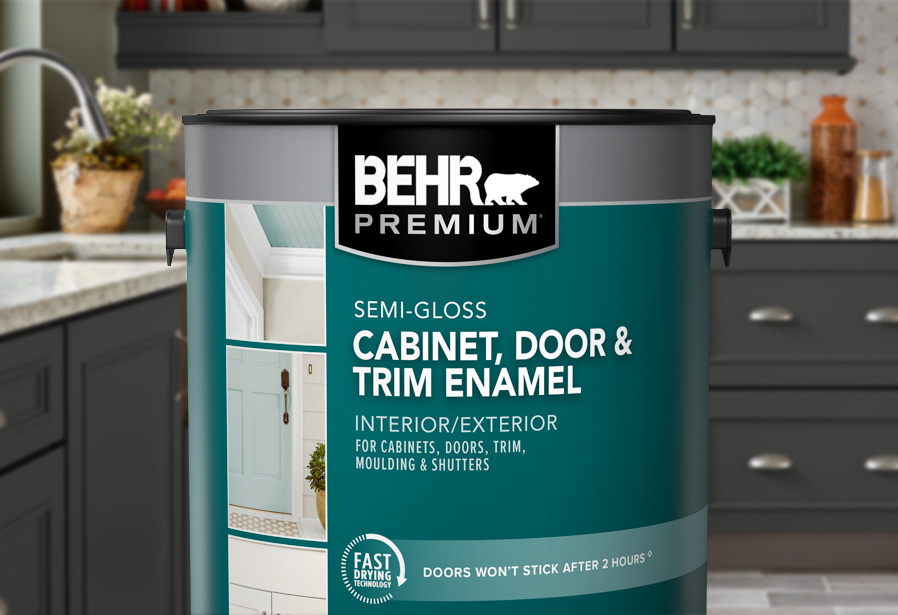 Image of a 1 gallon Behr Premium Cabinet, Door & Trim Enamel Paint
