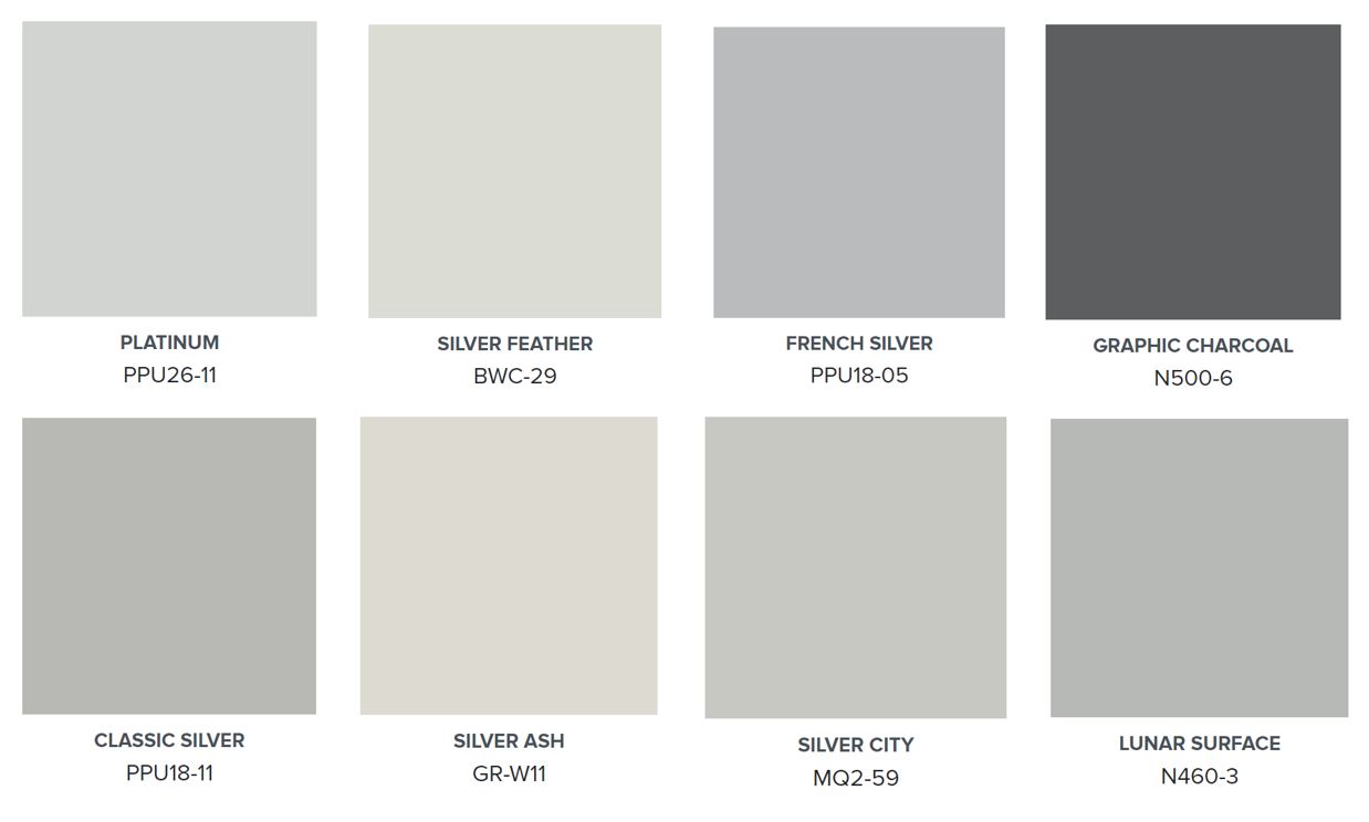 Mineral Grey Paint Colours – Grey Colour Palette