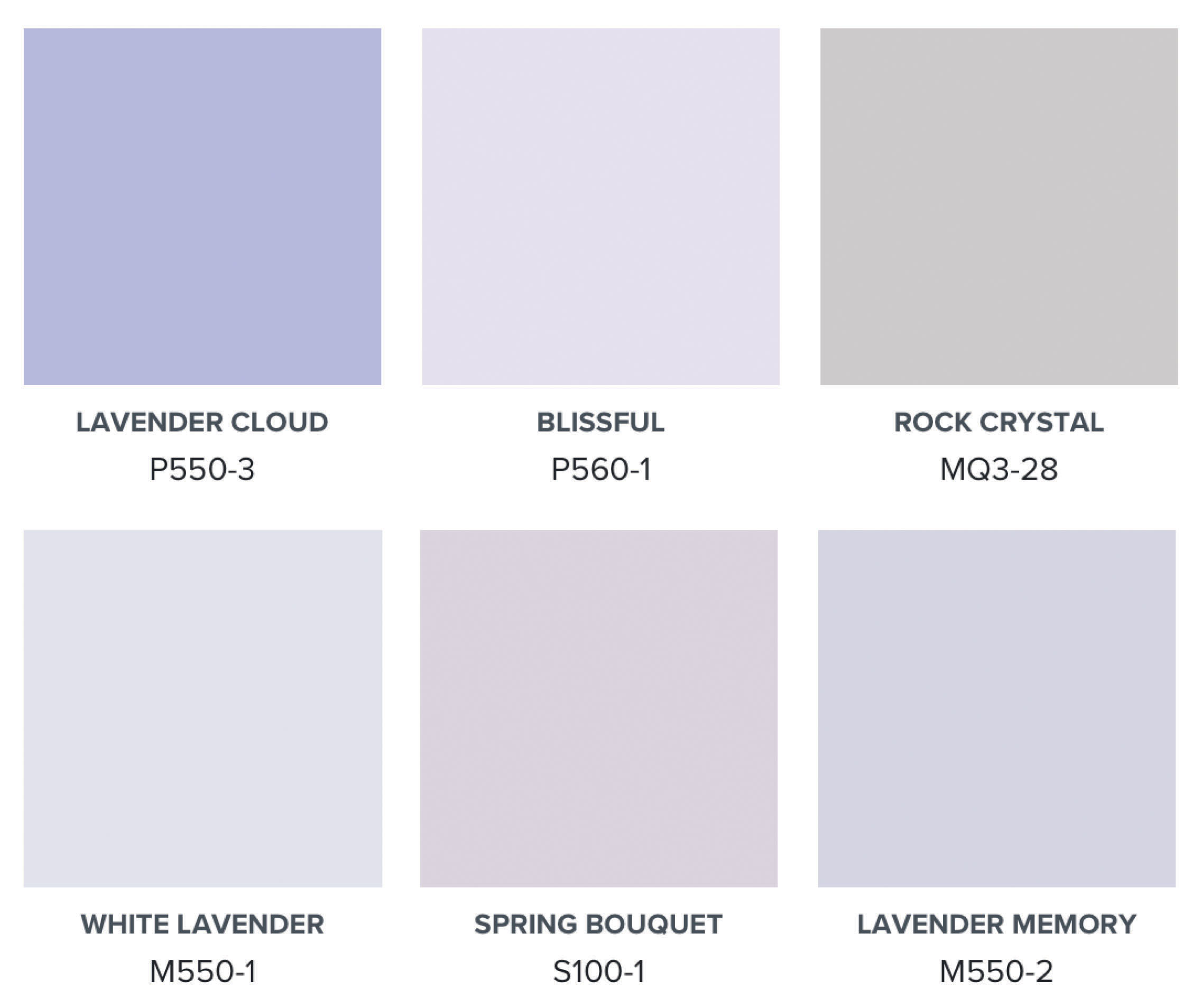A colour palette of purplish-gray hues